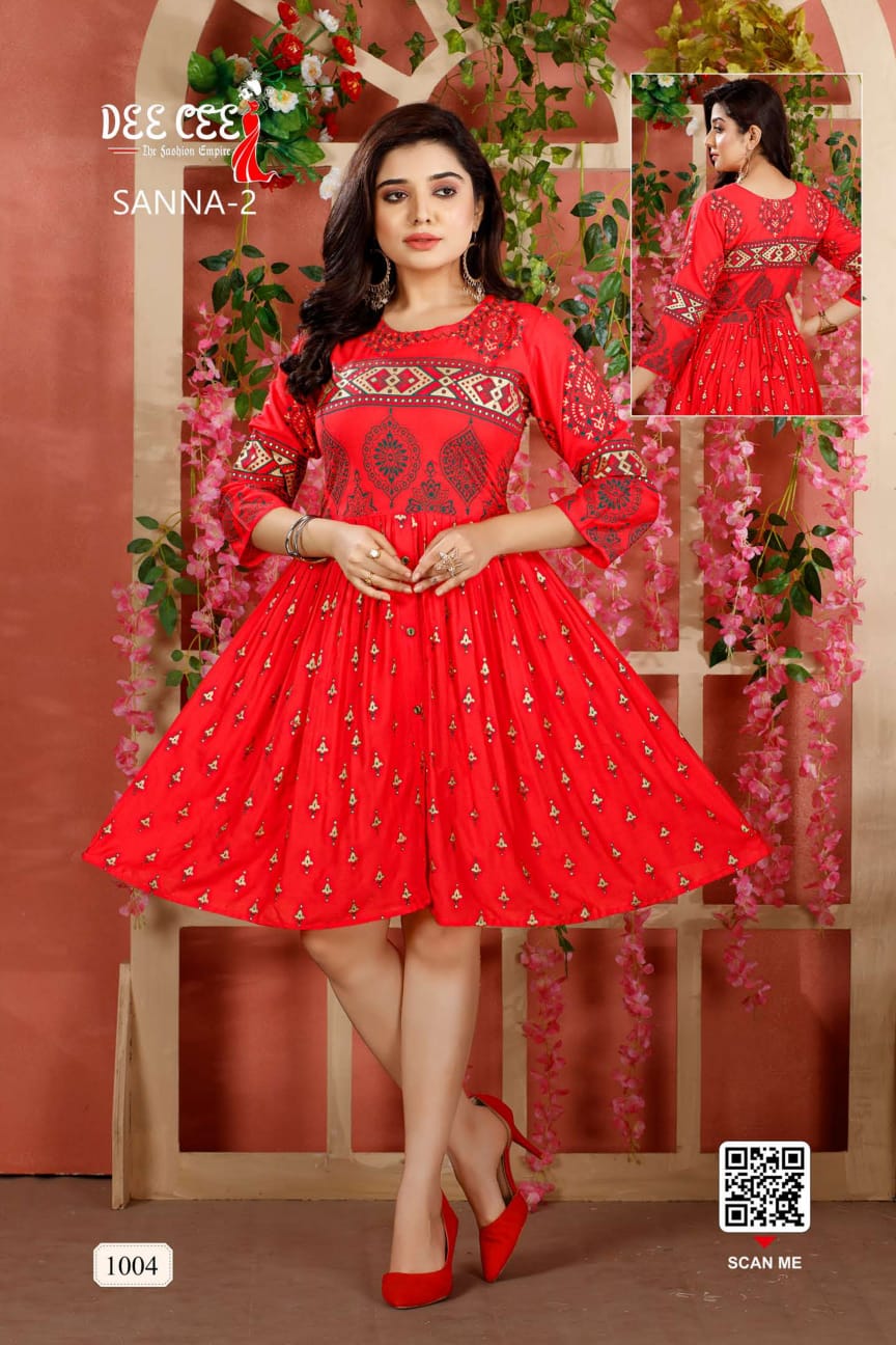 Sanna Fancy Wear Wholesale Printed Designer Kurtis